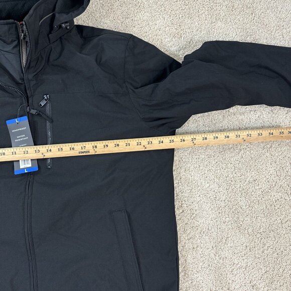 NEW WEATHERPROOF BLACK  SOFTSHELL JACKET MENS L STRETCH TECH JACKET BLACK - Picture 8 of 16